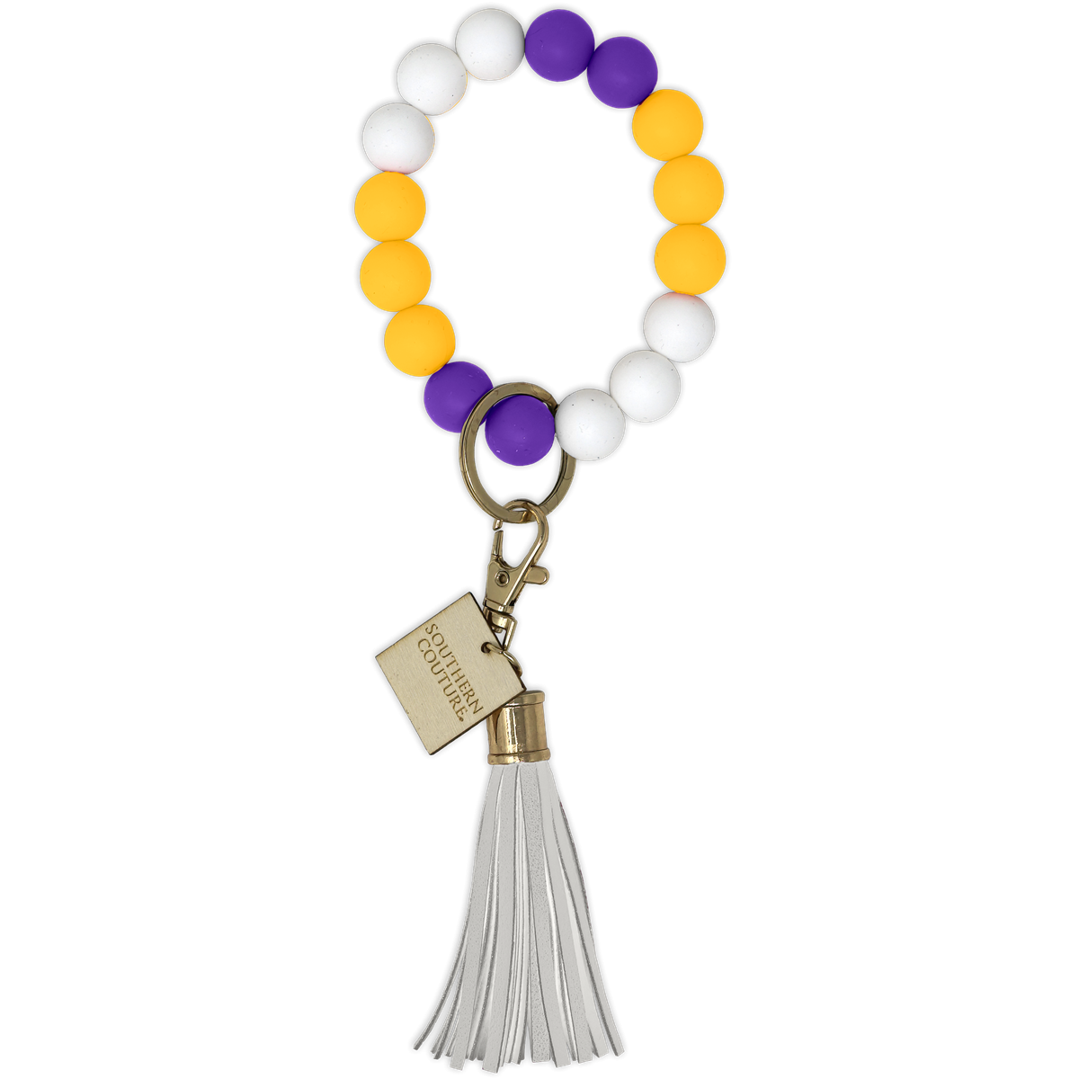 Silicone Beaded Bracelet Key Chain Southern Couture - Multiple Designs